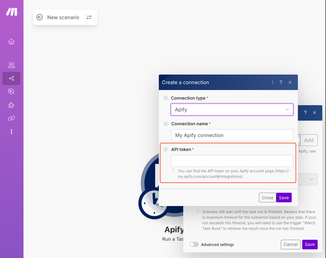 API token